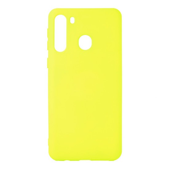 Capa de Silicone Macio para Samsung Galaxy A21 Amarelo